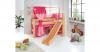 Zeltstoffset Spielbett LEO, Herz, pink/rosa Kinder