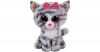 Beanie Boo Kiki Katze grau, 15cm