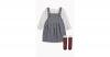 Set Latzkleid, Langarmbluse und Socken Gr. 92/98 M