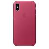 Apple Original iPhone X Leder Case-Fuchsienpink