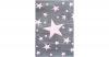 Kinderteppich, STARS silbergrau/rosa Gr. 160 x 230