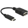 DeLOCK USB 2.0 Adapterkabel 0,15m C zu A St./Bu. 6