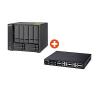 QNAP TS-932X-2G NAS System 9-Bay + QNAP QSW-1208-8